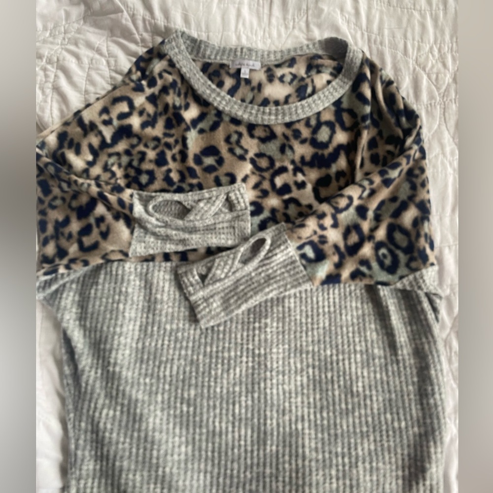 White birch , sweater, leopard and white print